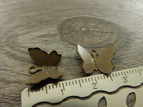 Perhonenriipus, 11x13mm, pronssi, 1kpl