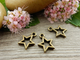 Tähtiriipus, 13x10mm, pronssi, 1kpl