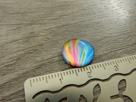 Kapussi kuvio, 12mm, moniväri, 1kpl