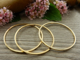 Linkki ympyrä, 30x0.8mm, umpi, vaaleakulta, 1kpl