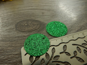 Paljetti/riipus, 20mm, vihreä, 1kpl