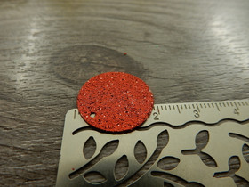Paljetti/riipus, 20mm, punainen, 1kpl