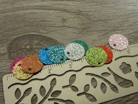 Paljetti/riipus, 10mm, mixsetti, 20kpl