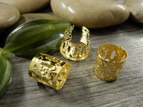 Metallihelmi putki/ hiuskoru, 10x9.5mm, avattava, kulta 10kpl