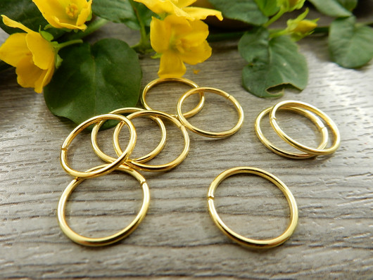 Välirengas, 12x1.2mm, avattava, kulta, 20kpl