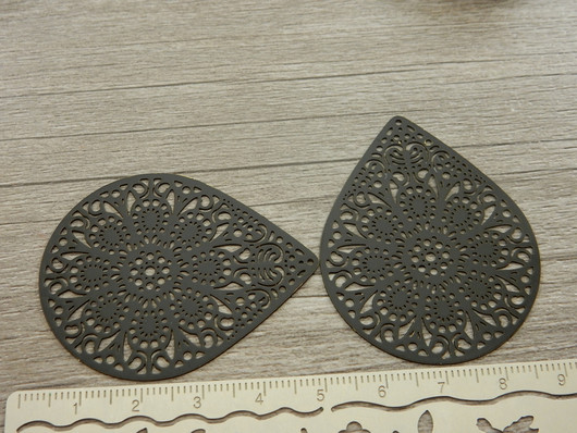 Pisarariipus, 48x39mm, musta, 1kpl