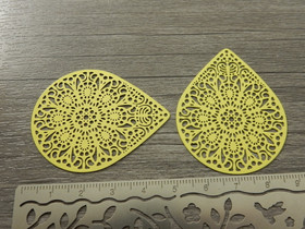 Pisarariipus, 48x39mm, keltainen, 1kpl