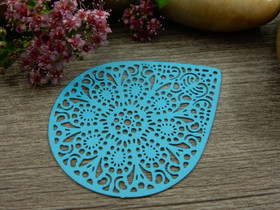 Pisarariipus, 48x39mm, turkoosi, 1kpl