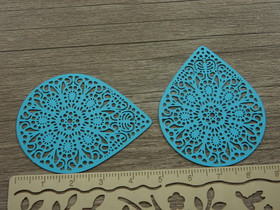 Pisarariipus, 48x39mm, turkoosi, 1kpl