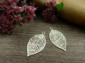 Lehtiriipus 19x10mm, kirkashopea, 1kpl