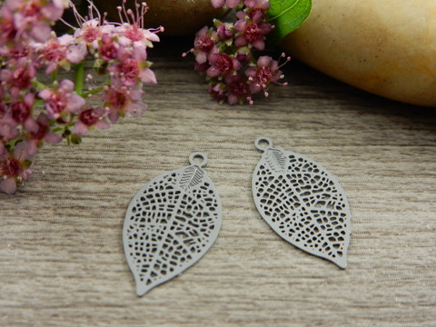 Lehtiriipus 19x10mm, harmaa, 1kpl