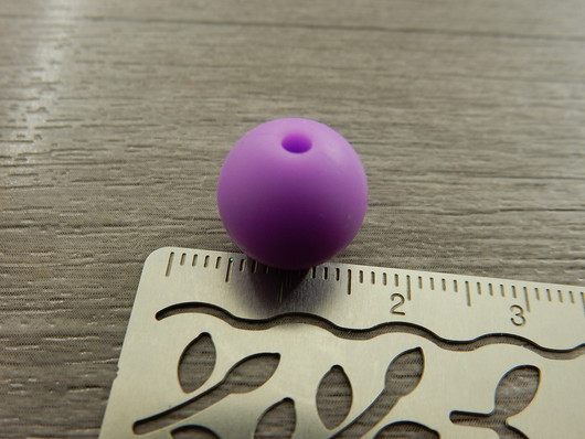 Silikonihelmi, 12mm, liila, 1kpl