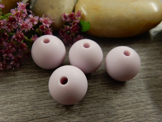 Silikonihelmi, 12mm, haaleanliila 1kpl