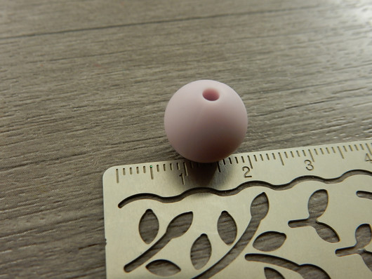 Silikonihelmi, 12mm, haaleanliila 1kpl