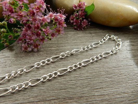 Figaroketju, 5.3x2.6x0.6mm, kirkashopea, 1m