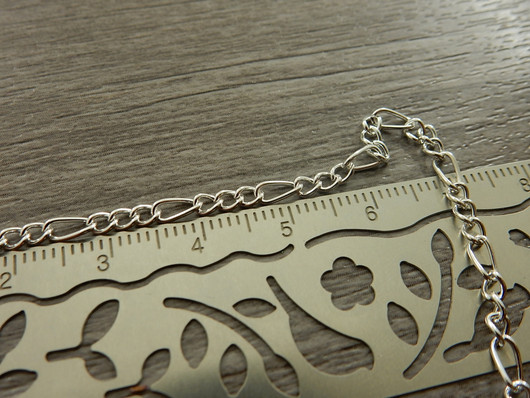 Figaroketju, 5.3x2.6x0.6mm, kirkashopea, 1m