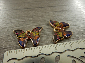 Perhonenriipus, 21x15mm, moniväri, 1kpl