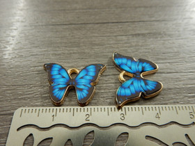 Perhonenriipus, 21x15mm, sininen, 1kpl