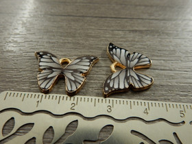 Perhonenriipus, 21x15mm, valkoinen, 1kpl