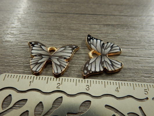 Perhonenriipus, 21x15mm, valkoinen, 1kpl