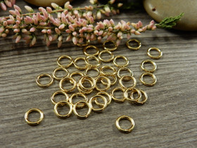 Välirengas, 5x0.8mm, avattava, 18K/vaaleakulta/rst, 10kpl