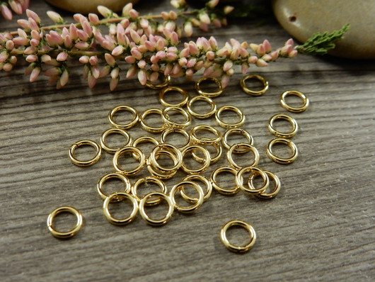 Välirengas, 5x0.8mm, avattava, 18K/vaaleakulta/rst, 10kpl