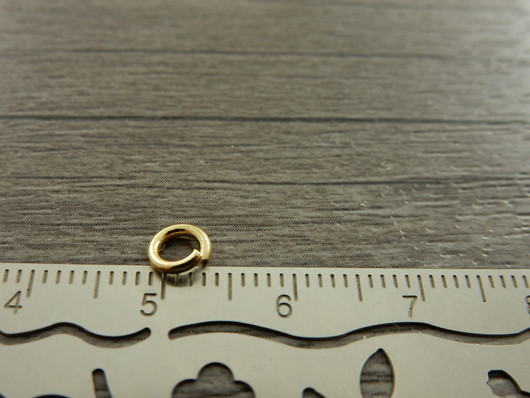 Välirengas, 5x1mm, avattava, 24K/vaaleakulta/rst, 10kpl