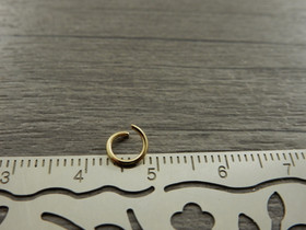 Välirengas, 6x0.8mm, avattava, 18K/vaaleakulta/rst, 10kpl