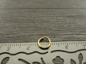 Välirengas, 7x1mm, avattava, 24K/vaaleakulta/rst, 10kpl