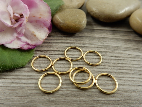 Välirengas, 8x0.8mm, 18K/vaaleakulta/rst, 10kpl