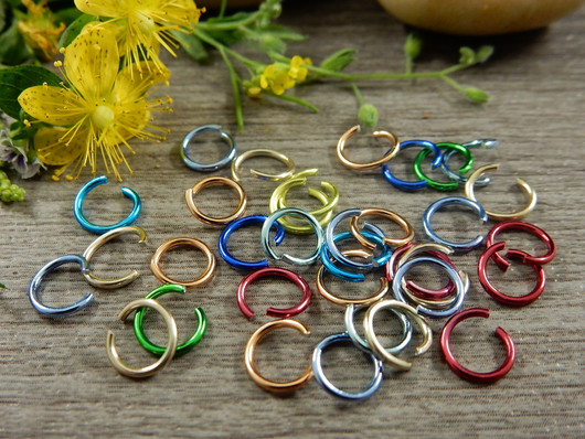 Välirengas, 6x0.8mm, avattava, mixsetti, 100kpl