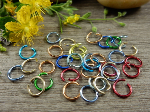 Välirengas, 6x0.8mm, avattava, mixsetti, 100kpl