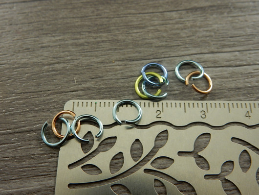 Välirengas, 6x0.8mm, avattava, mixsetti, 100kpl