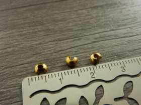 Päällyshelmi, 3mm, kulta, 20kpl