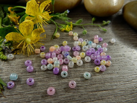 Lasihelmi helmiäinen, 2mm, mixsetti, n.500kpl 