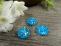 Kapussi glitter, 8mm, sininen, 10kpl