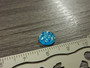 Kapussi glitter, 8mm, sininen, 10kpl