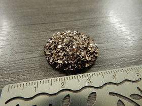 Kapussi glitter, 25mm, ruskea , 1kpl