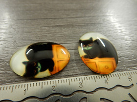 Kapussi musta kissa, 18x25mm, musta, 1kpl