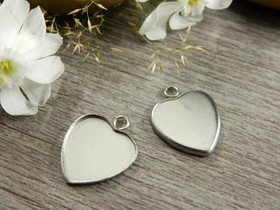 Kapussipohja sydän, 12mm, rst, 1kpl