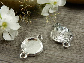 Kapussipohja linkki, 12mm, kirkashopea, 1kpl