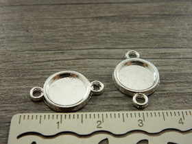 Kapussipohja linkki, 12mm, kirkashopea, 1kpl