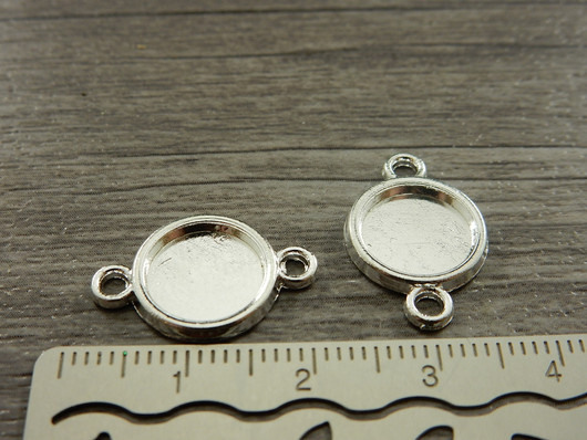 Kapussipohja linkki, 12mm, kirkashopea, 1kpl