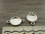 Kapussipohja linkki, 12mm, kirkashopea, 1kpl