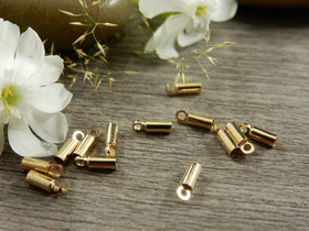 Nauhanpää, 6x2mm, vaaleakulta, 20kpl