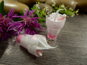 Jäätelöriipus, 26x13mm, pinkki, 1kpl