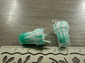 Jäätelöriipus, 26x13mm, minttu, 1kpl