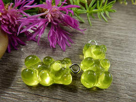 Nalleriipus, 21x11mm, vaaleanvihreä, 1kpl