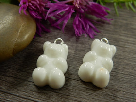 Nalleriipus, 21x11mm, valkoinen, 1kpl