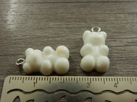 Nalleriipus, 21x11mm, valkoinen, 1kpl